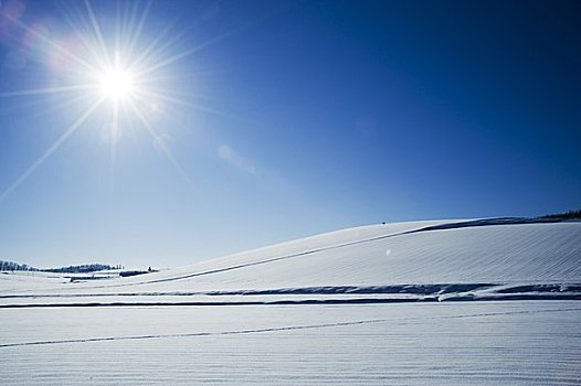 冬天,山