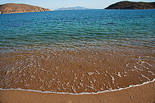 希腊,清晰,海滩,水,岛屿,西弗诺斯岛,远景