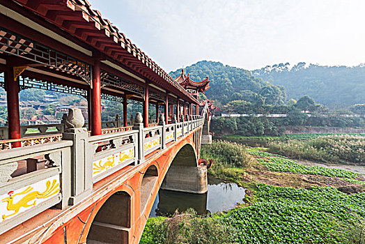 乐山乌尤寺的桥