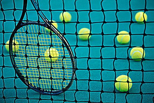网球拍,球,球网,练习,不列颠哥伦比亚省,加拿大