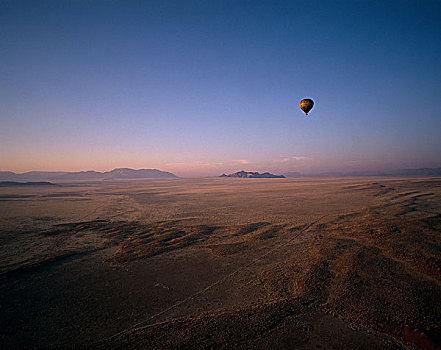 热气球,俯视,公园,纳米比亚,非洲