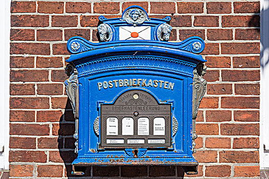 蓝色,邮箱,建筑外观,娱乐,1896年,东方