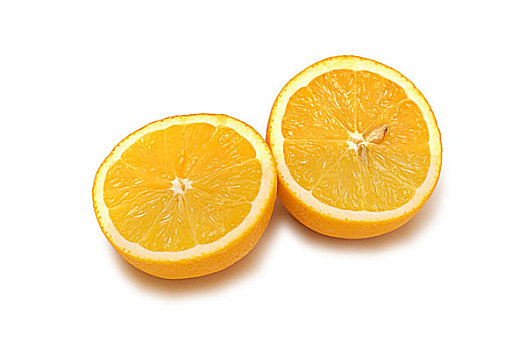 两个,橙子,隔绝,白色背景
