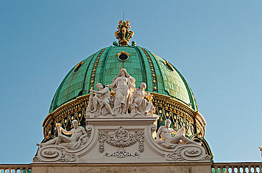 圆顶,霍夫堡皇宫,维也纳,奥地利,欧洲
