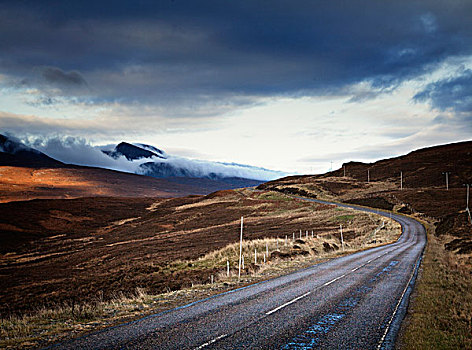 乡村道路,苏格兰,英国