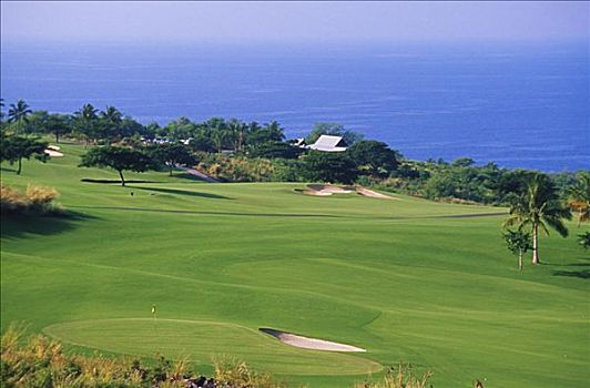夏威夷,夏威夷大岛,南,高尔夫球场
