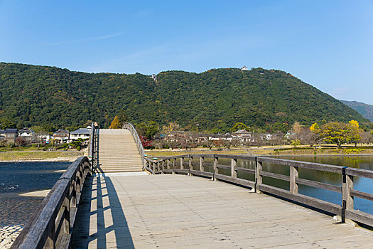 木质,桥,日本