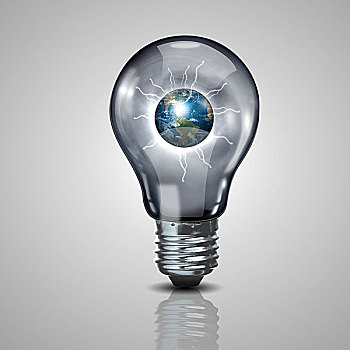 电灯,灯泡,我们,星球,室内,信息技术,象征,清洁能源