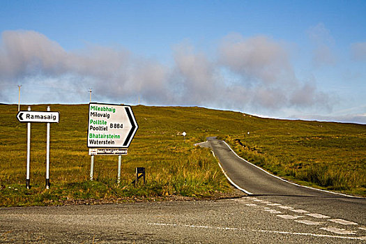 英国,苏格兰,交通标志,英文,区域,斯凯岛,内赫布里底群岛
