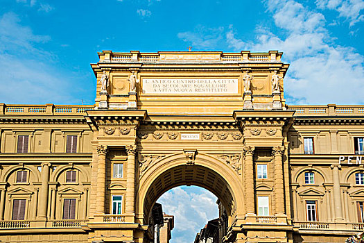 拱形,广场,佛罗伦萨,托斯卡纳,意大利,欧洲