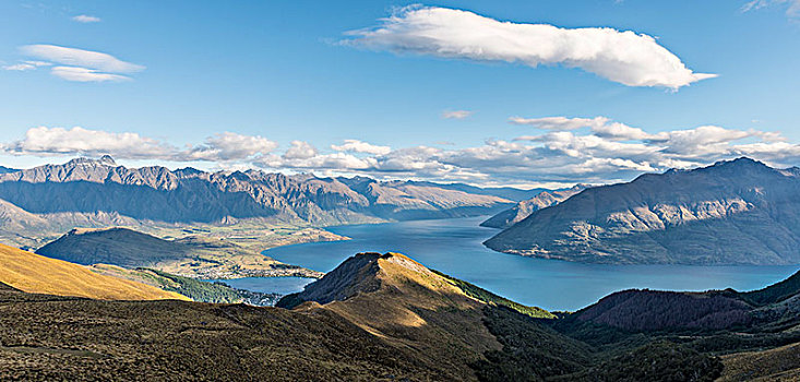 风景,瓦卡蒂普湖,山脉,壮观,南阿尔卑斯山,奥塔哥,南岛,新西兰,大洋洲