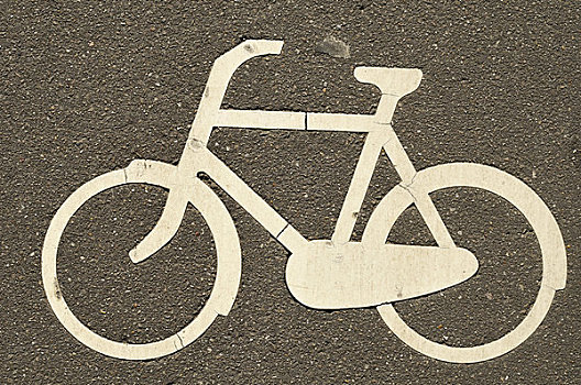 自行车道,标识,阿姆斯特丹,荷兰