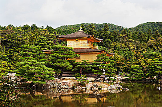 金阁寺,庙宇,金亭,京都,日本