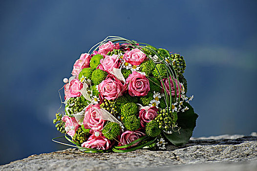 新娘手花,粉色,玫瑰