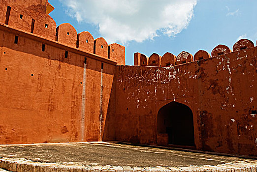 防御,墙壁,堡垒,斋格尔堡,斋浦尔,拉贾斯坦邦,印度