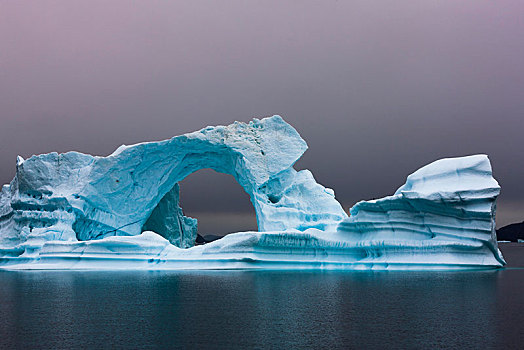 冰,黎明,东方,格陵兰,北美