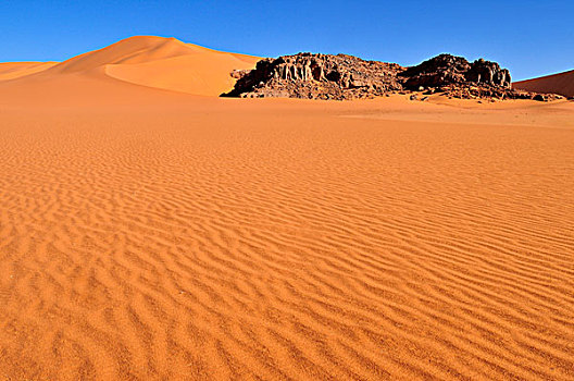 红色,沙子,沙丘,锡,梅如卡,塔西里,国家,公园,阿尔及利亚,撒哈拉沙漠,北非