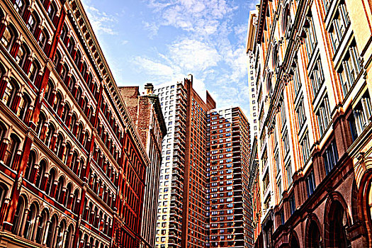 高层建筑,建筑,纽约,美国