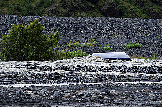 吉普车,结冰,河,冰岛,欧洲