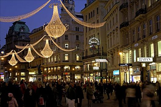 购物,区域,圣诞时节,维也纳,奥地利