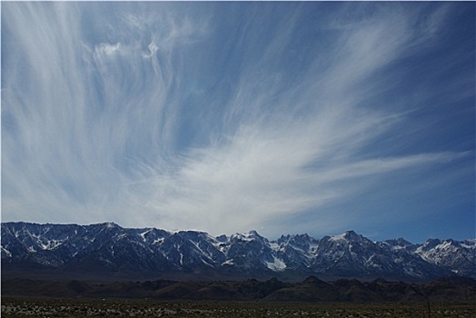 怪诞,多云,天空,内华达山脉,加利福尼亚