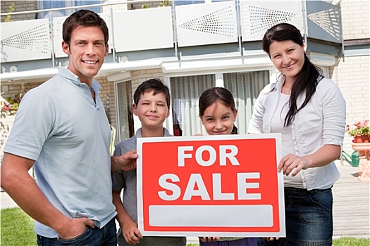年轻家庭,销售,家,标识