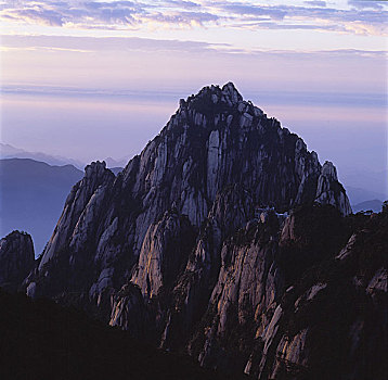 黄山,云海,蓝天,山峰