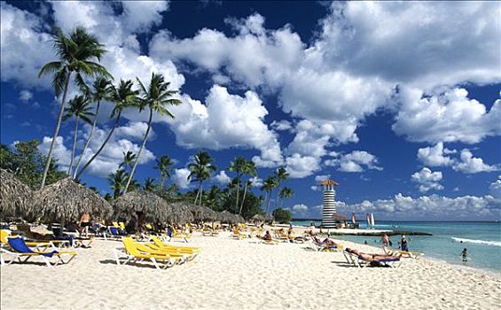 棕榈海滩,贝雅喜比,多米尼加共和国,加勒比海