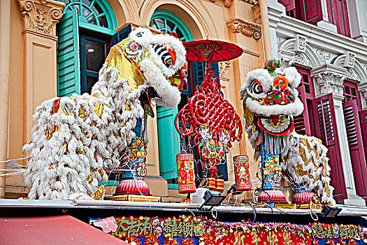 春节,装饰,户外,建筑,唐人街,新加坡