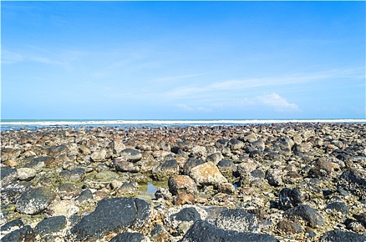 黑色,石头,海上,岸边