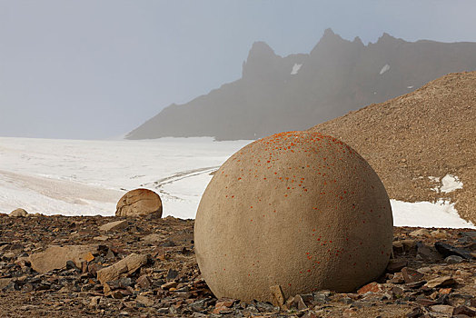 石头,球,岛屿,法兰士约瑟夫地,俄罗斯,欧洲