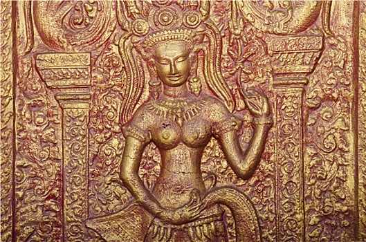 佛教,壁画,金边,柬埔寨