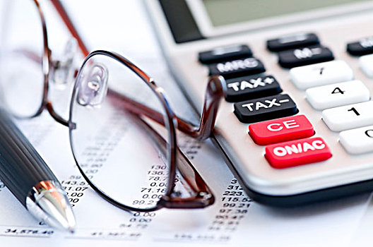 计算,数字,所得税申报表,眼镜,笔,计算器