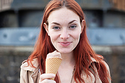 女人,冰淇淋