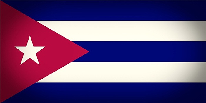 复古,看,旗帜,古巴