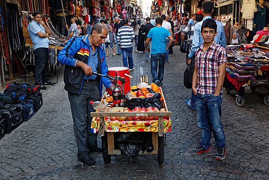 移动,果汁,销售,石榴,橘子,集市,地区,伊斯坦布尔,欧洲,省,土耳其