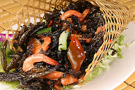 竹网茶香虾