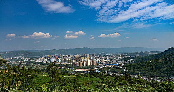 宜良县城全景图