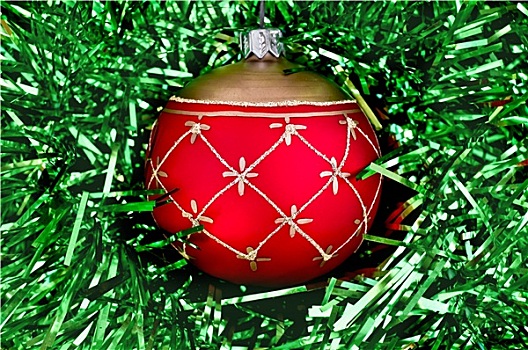圣诞节,红色,球,草地,闪亮装饰物
