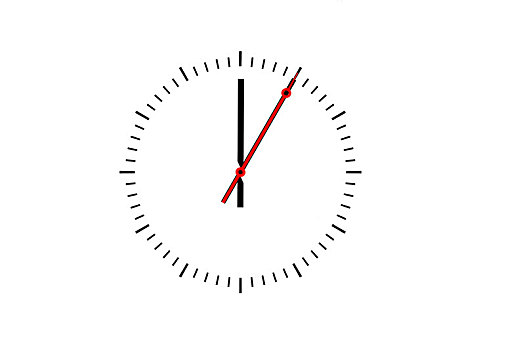 钟表,分针,红色,秒针,时间