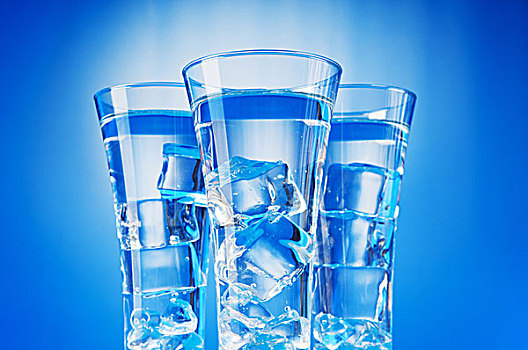 水,玻璃杯,倾斜,背景