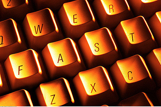 特写,电脑键盘,拼写,迅速