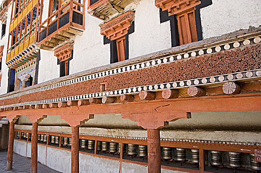 转经轮,寺院,查谟-克什米尔邦,印度