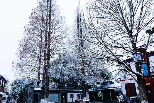 古镇雪景