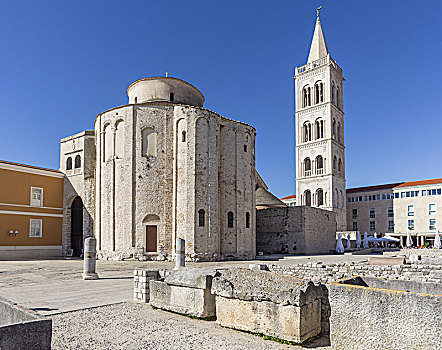 古罗马广场,教堂,大教堂,钟楼,克罗地亚,欧洲