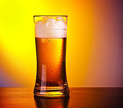 玻璃杯,清爽,啤酒