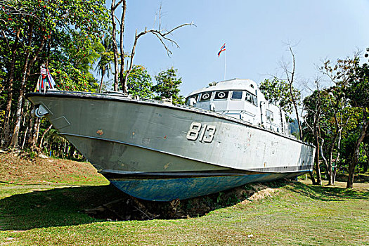 快艇,海岸,海啸,十二月,2004年,今日,纪念,普吉岛,泰国,亚洲