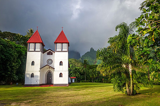 教堂,茉莉亚岛,岛屿,丛林,风景