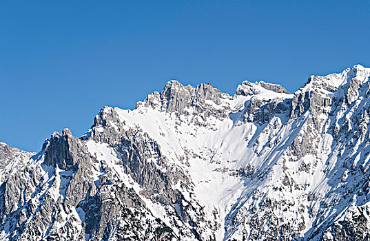 山脉,靠近,米滕瓦尔德,冬天,缆车,顶峰,巴伐利亚