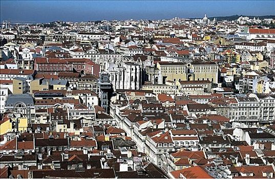 城市全貌,里斯本,葡萄牙,欧洲